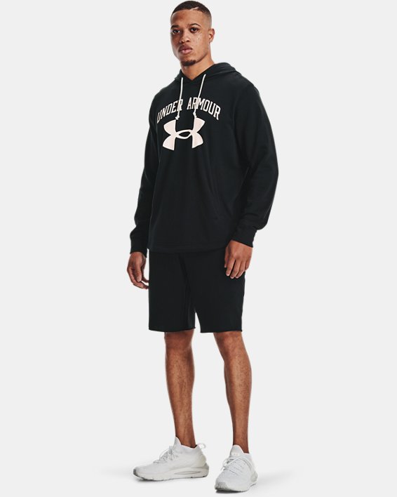 男士UA Rival Terry短褲, Black, pdpMainDesktop image number 2